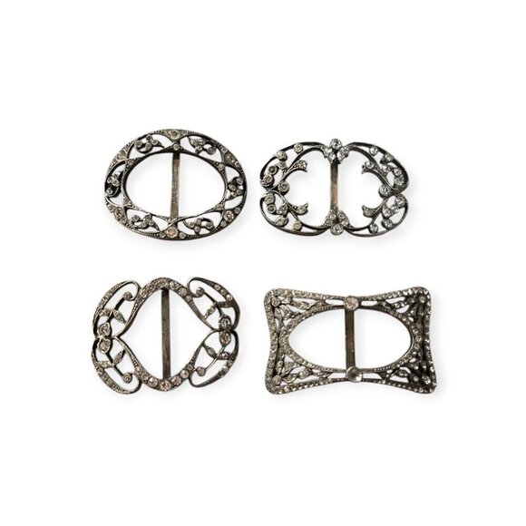 Assorted collection of antique buckles. 4 pieces - Picture 6 of 9